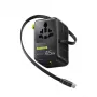 Baseus PicoGo AG11 45W 6-in-1 Universal Travel Adapter su įtraukiamu USB-C laidu – juoda