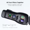 KF kietas PC apsauginis dėklas, skirtas DJI Osmo Pocket 3/4 su dirželiu – juodas