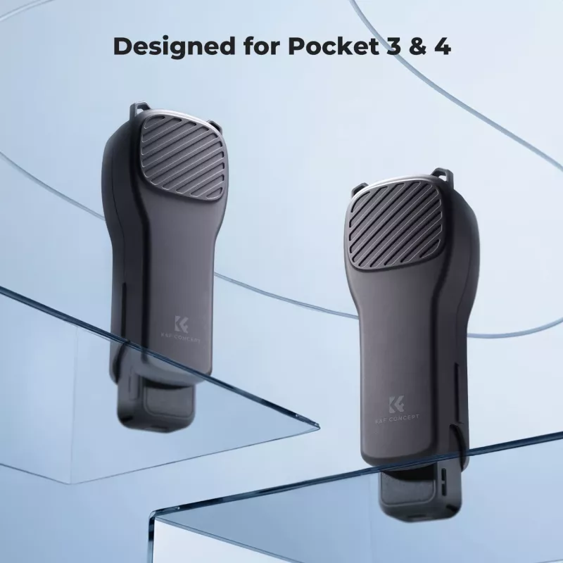 KF kietas PC apsauginis dėklas, skirtas DJI Osmo Pocket 3/4 su dirželiu – juodas
