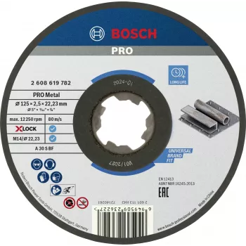 Bosch Standard for Metal X-LOCK pjovimo diskas 125 x 1,0 mm
