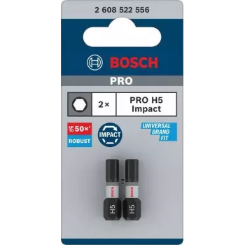 Bosch Professional Impact Control Hex Impact Bit H5 2 vnt. rinkinys (2608522556)