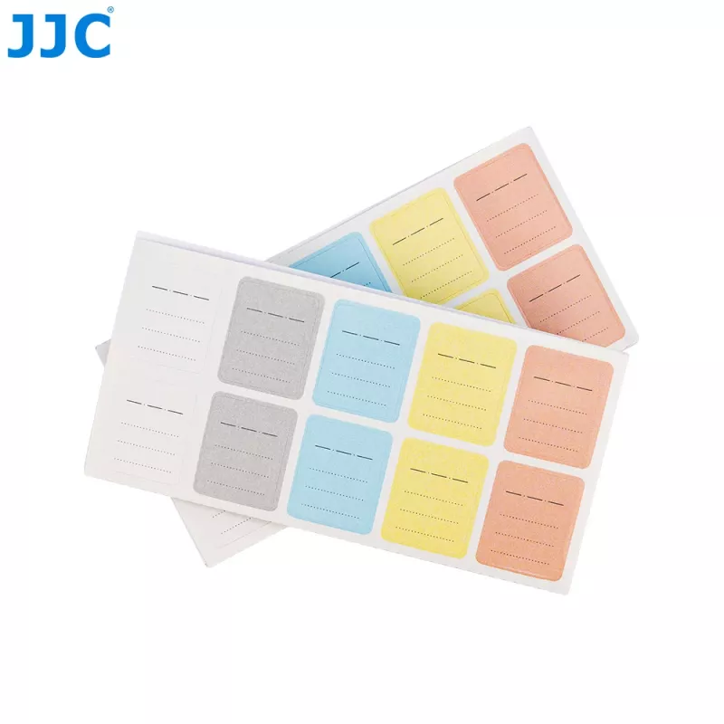JJC 120x atminties kortelių etiketės lipdukai žymėjimui SD MicroSD CF XQD
