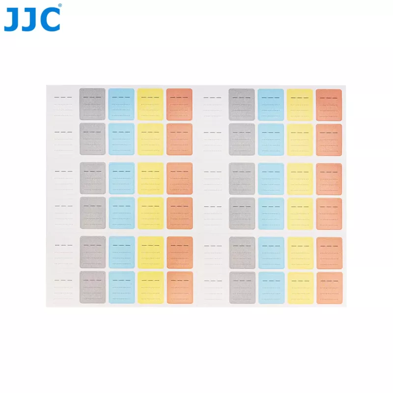JJC 120x atminties kortelių etiketės lipdukai žymėjimui SD MicroSD CF XQD