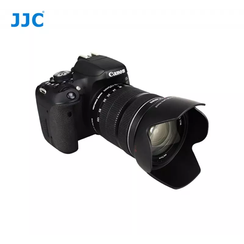 JJC Objektyvo gaubtas, skirtas Canon EW-73B – žiedlapio tipo, bajonetinis tvirtinimas, juodas