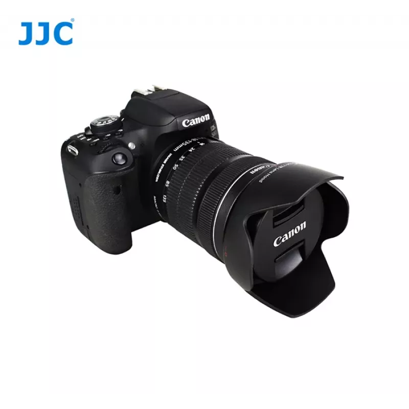 JJC Objektyvo gaubtas, skirtas Canon EW-73B – žiedlapio tipo, bajonetinis tvirtinimas, juodas