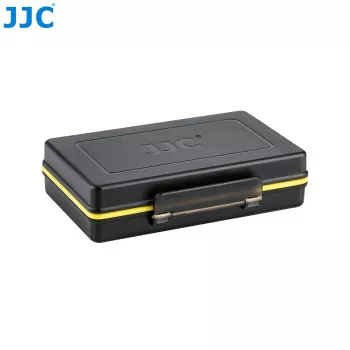 JJC kieto korpuso dėklas Insta360 X4/X3 – baterijų ir atminties kortelių organizatorius (juodas)