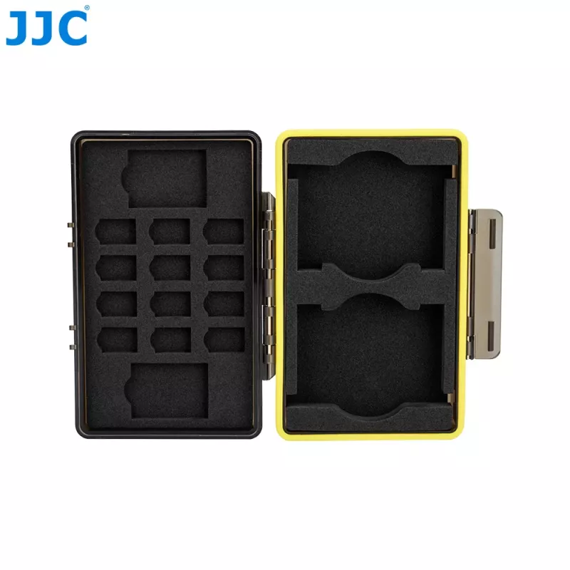 JJC kieto korpuso dėklas Insta360 X4/X3 – baterijų ir atminties kortelių organizatorius (juodas)