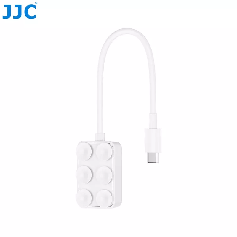 JJC PDB-UC USB-C kortelių skaitytuvas su 2x USB-C prievadais, kosminė pilka