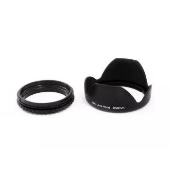 JJC 52mm sraigtinis metalinis objektyvo gaubtas su ventiliacija, matinė juoda
