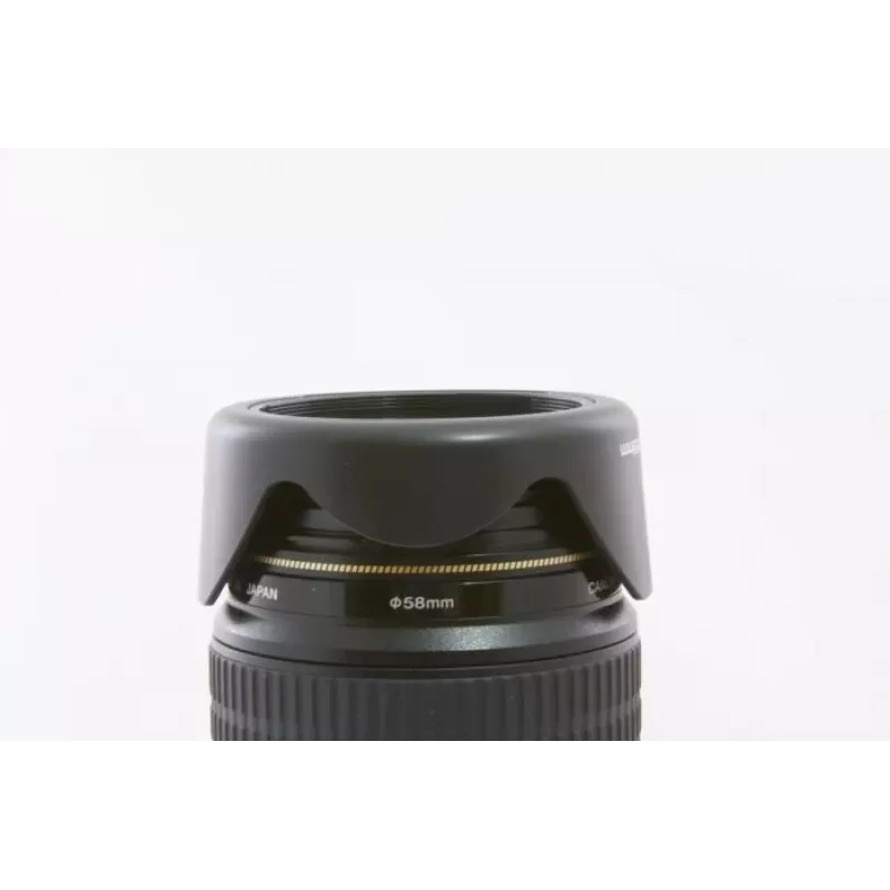 JJC 52mm sraigtinis metalinis objektyvo gaubtas su ventiliacija, matinė juoda