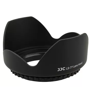 JJC 77mm Įsukamas Objektyvo Gaubtas Fotoaparatui – Juodas