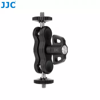 JJC MFC-B Lankstus gooseneck laikiklis su spaustuku monitoriaus lempai, 2x 1/4 inch sraigtas, juodas