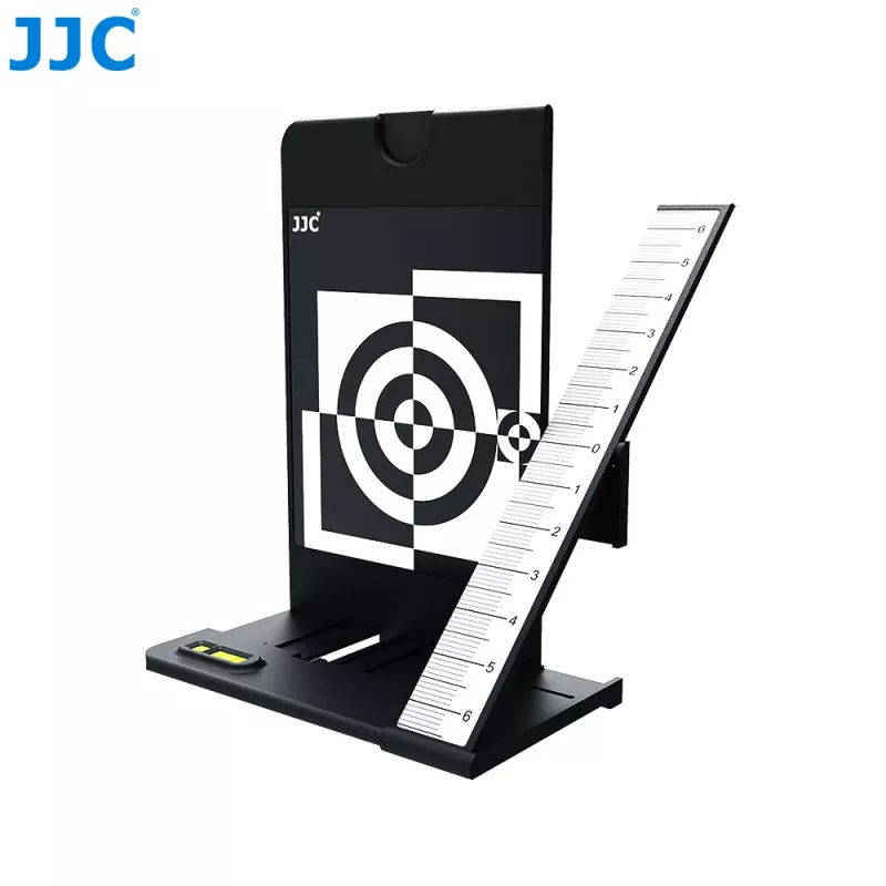 JJC 2-in-1 pilka kortelė ir fokusavimo kalibravimo diagrama automatiniam fokusavimui reguliuoti