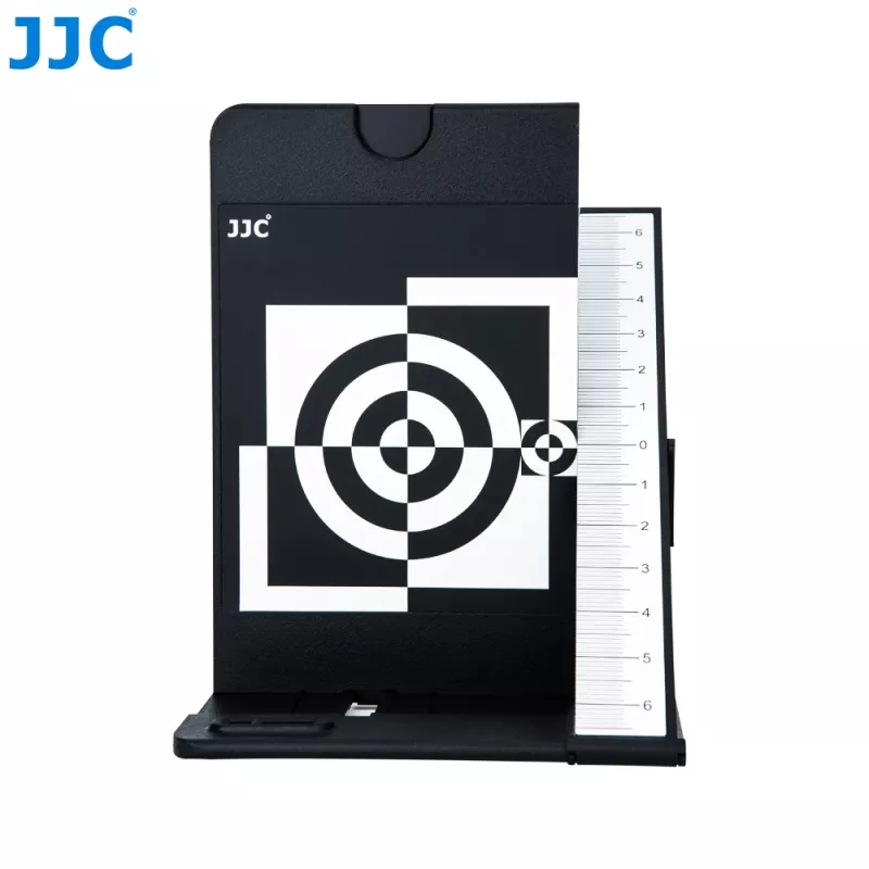 JJC 2-in-1 pilka kortelė ir fokusavimo kalibravimo diagrama automatiniam fokusavimui reguliuoti