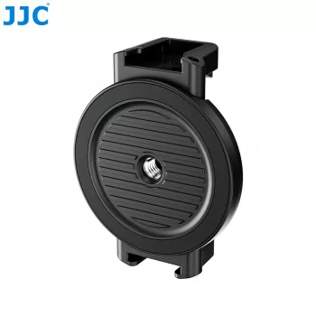 JJC MS-SPC1 Juodas magnetinis telefono laikiklis su 1/4 inch sriegiu ir 2 Cold shoe lizdais, skirtas iPhone MagSafe