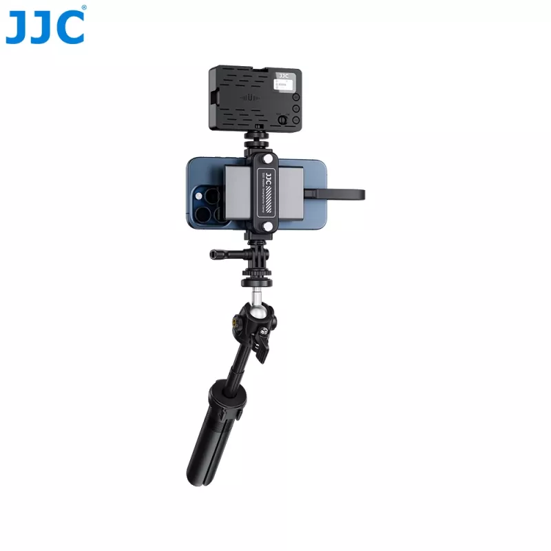 JJS SPC-S25 360° trikojis laikiklis išmaniesiems telefonams, SSD diskams ir GoPro su 1/4 inch sriegiu ir Arca-Swiss pagrindu