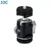 JJC BH-SM1 3D Mini Ballhead iš aliuminio lydinio su 3 Cold Shoe laikikliais, 1/4 inch sriegiu, juodas