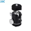 JJC BH-SM1 3D Mini Ballhead iš aliuminio lydinio su 3 Cold Shoe laikikliais, 1/4 inch sriegiu, juodas