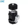 JJC BH-SM1 3D Mini Ballhead iš aliuminio lydinio su 3 Cold Shoe laikikliais, 1/4 inch sriegiu, juodas