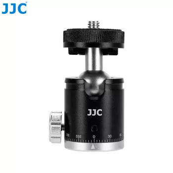 JJC BH-CM1 3D aliumininis rutulinis galvutė su 1/4 inch sriegiu ir skale fotoaparatui