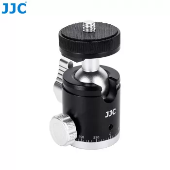 JJC BH-CM1 3D aliumininis rutulinis galvutė su 1/4 inch sriegiu ir skale fotoaparatui