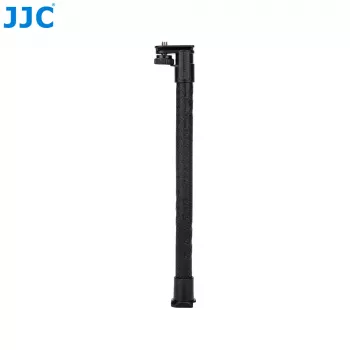 JJC Lanksti žąsies kaklo prailginimo rankena su 1/4 inch sriegiu ir šaltojo bato kojelė – juoda