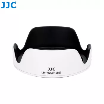 JJC LH-YN50F18II Tulip Lens Hood, skirta Yongnuo YN 50mm f/1.8 II objektyvui – balta