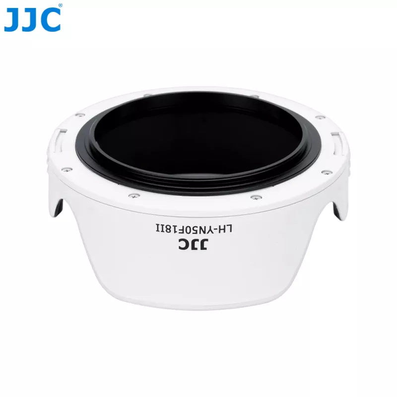 JJC LH-YN50F18II Tulip Lens Hood, skirta Yongnuo YN 50mm f/1.8 II objektyvui – balta