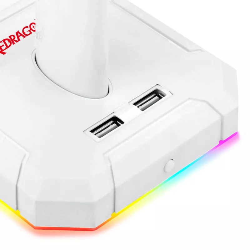 Redragon Scepter PRO HA300-W Gaming Headset Stand with RGB Lighting, White