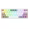 Redragon K617 Fizz RGB White/Grey 60% mechaninė klaviatūra su karšto keitimo jungikliais ir raudonais jungikliais