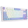 Redragon Ucal Max K673WBP-RGB-MAX Tri-Mode mechaninė klaviatūra 75% 82 klavišų, karšto keitimo, gasket mount, PBT klavišai, RGB, balta/juoda/violetinė