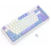 Redragon Ucal Max K673WBP-RGB-MAX Tri-Mode mechaninė klaviatūra 75% 82 klavišų, karšto keitimo, gasket mount, PBT klavišai, RGB, balta/juoda/violetinė