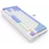 Redragon Ucal Max K673WBP-RGB-MAX Tri-Mode mechaninė klaviatūra 75% 82 klavišų, karšto keitimo, gasket mount, PBT klavišai, RGB, balta/juoda/violetinė