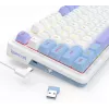 Redragon Ucal Max K673WBP-RGB-MAX Tri-Mode mechaninė klaviatūra 75% 82 klavišų, karšto keitimo, gasket mount, PBT klavišai, RGB, balta/juoda/violetinė