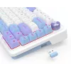 Redragon Ucal Max K673WBP-RGB-MAX Tri-Mode mechaninė klaviatūra 75% 82 klavišų, karšto keitimo, gasket mount, PBT klavišai, RGB, balta/juoda/violetinė