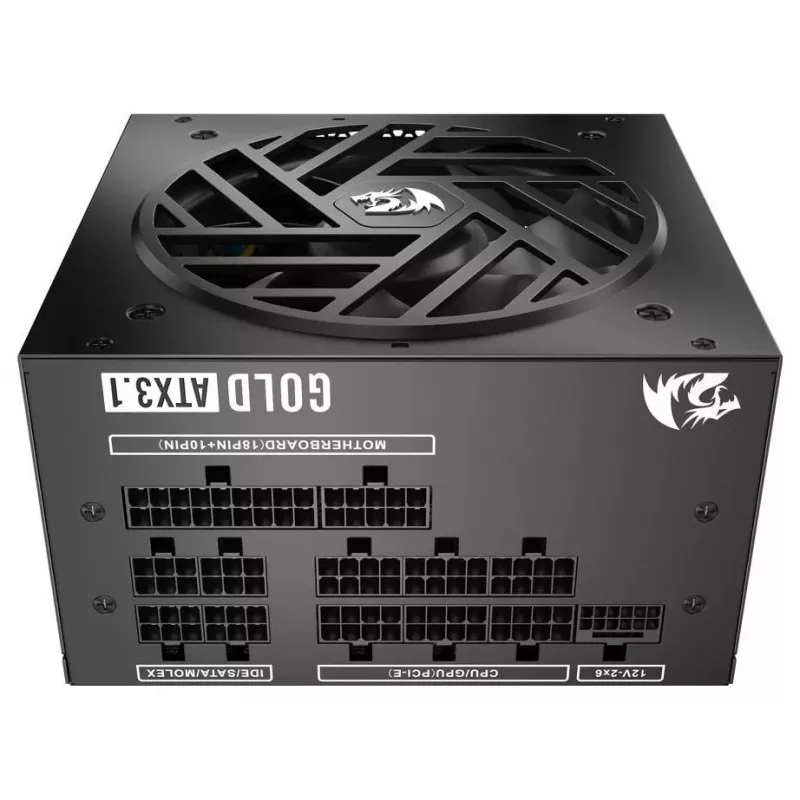 Redragon Master GC-MS03 1000W maitinimo blokas, 80 PLUS Standard, ATX, nemodulinis, 120mm ventiliatorius, juodas