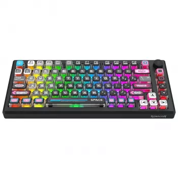Redragon K732MC-RGB-PRO Uranus Pro 82 75% mechaninė klaviatūra, keičiami jungikliai, RGB, USB-C, juoda