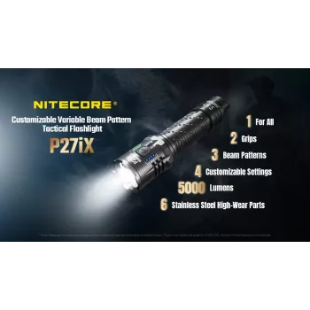 Nitecore P27iX 5000 liumenų taktinis žibintuvėlis