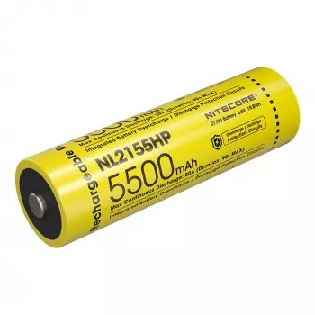 Nitecore NL2155HP 21700 Li-ion akumuliatorius 5500mAh 3,6V su apsauga ir iškilusiu teigiamu kontaktu