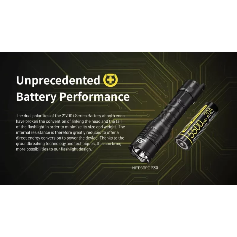 Nitecore 21700 Li-ion Battery 5500mAh 20A 3.6V Button Top
