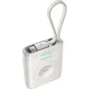 “Baseus EnerFill FW11 5W Power Bank, skirta Apple Watch, su įmontuotu kabeliu - balta”