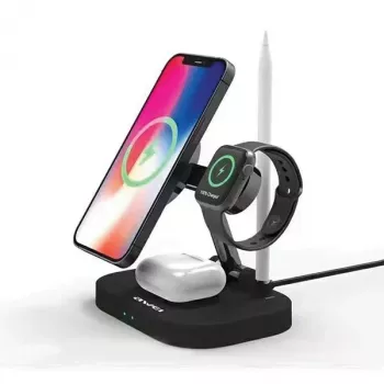 AWEI 4-in-1 Wireless Charging Station W2215W Fast Charging Black