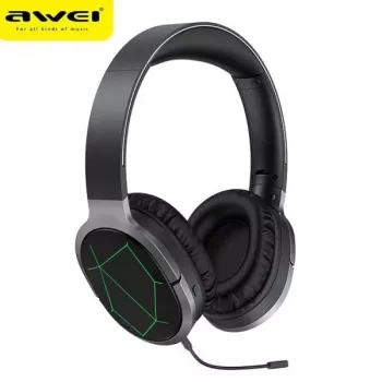 AWEI A799BL Bluetooth žaidimų ausinės su mikrofonu, uždengiančios ausis, juodos