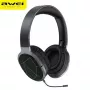 AWEI A799BL Bluetooth žaidimų ausinės su mikrofonu, uždengiančios ausis, juodos