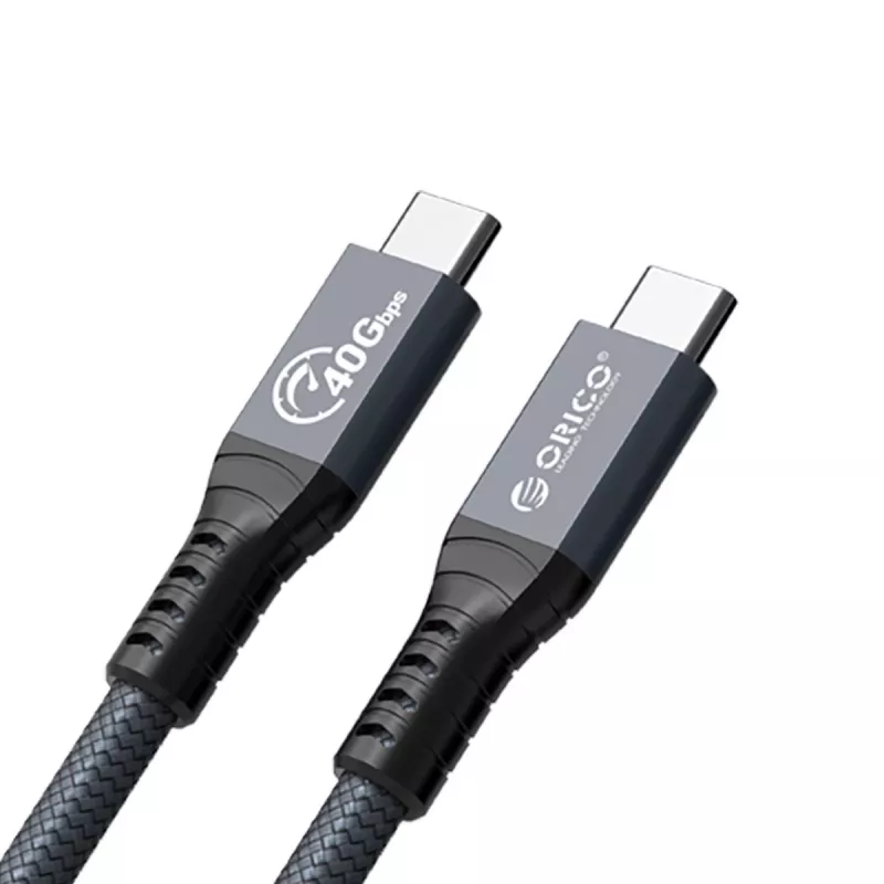 ORICO Thunderbolt 4 kabelis USB-C 40 Gbps 8K60Hz PD 100W 2m Juodas