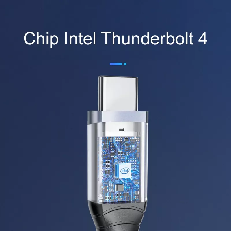 ORICO Thunderbolt 4 kabelis USB-C 40 Gbps 8K60Hz PD 100W 2m Juodas