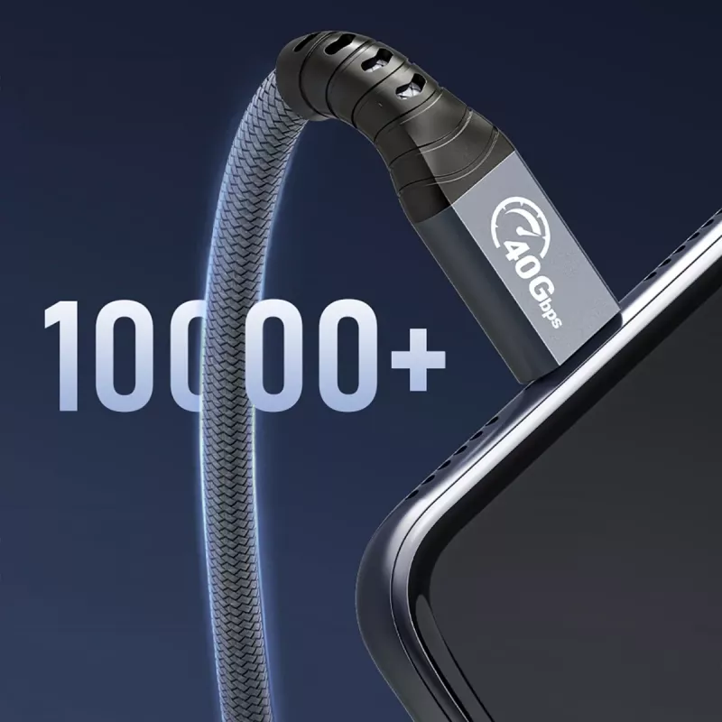 ORICO Thunderbolt 4 kabelis USB-C 40 Gbps 8K60Hz PD 100W 2m Juodas