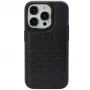 Audi GT Synthetic Leather Hard Case, skirta iPhone 15 Pro (6,1 inch) - juoda