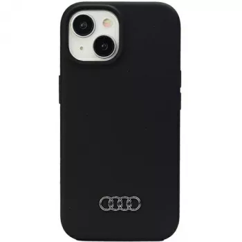 Audi Silicone Case, skirta iPhone 15 Plus / 14 Plus 6,7 inch, juoda, kietas dėklas AU-LSRIP15M-Q3/D1-BK