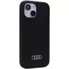 Audi Silicone Case, skirta iPhone 15 Plus / 14 Plus 6,7 inch, juoda, kietas dėklas AU-LSRIP15M-Q3/D1-BK